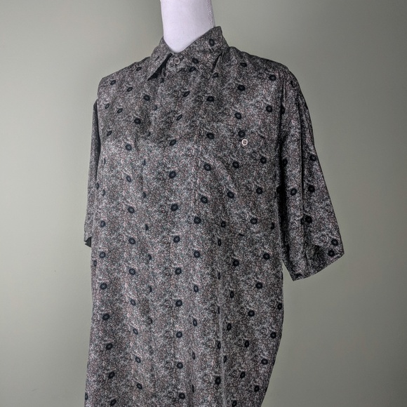 VTG 80s Colore Italia Silk Collar Button Up - Picture 4 of 7